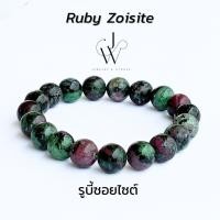 ราคา กำไลข้อมือ กำไลหิน หินมงคล รูบี้ซอยไซต์ Ruby Zoisite หินนำโชค ลูกปัด หิน 8 10 มม (21895655006)