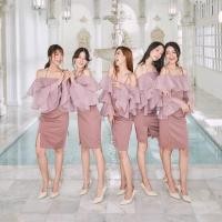ราคา 49 เดรสแขนชั้นผ้าแก้ว ปาดไหล่ แขนชั้นผูกไหล่ (18224541944)