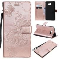 ราคา FUCASE Samsung Galaxy C9 Pro Case Blue Embossed ผีเสื้อ กระเป๋าเงินแบบกลับด้านได้สำหรับ Samsung Galaxy C9 Pro 6 0 (564340802)