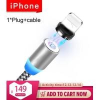 ราคา INIU สายแม่เหล็ก LED Type Cสายชาร์จเร็วสำหรับ Iphone 11 XS MAX XR 8X7 6 6S Plus 5 5S สายชาร์จโทรศัพท์แม่เหล็กสายชาร์จสีดำแดงทองเงิน1M 2M (1093322070)