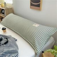 ราคา SUNLIGHT HOME ผ้าฝ้ายลินินปลอกหมอนยาวปลอกหมอนข้างลายสก๊อตระบายอากาศได้ดียาวปลอกหมอน (21551025484)