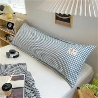 ราคา SUNLIGHT HOME ผ้าฝ้ายลินินปลอกหมอนยาวปลอกหมอนข้างลายสก๊อตระบายอากาศได้ดียาวปลอกหมอน (21551025478)