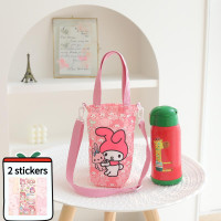 ราคา ถุงใส่แก้วน้ำ ถุงผ้าแคนวาส กระเป๋าถือผ้าแคนวาส Sanrio Kawaii Kuromi Cinnamoroll ถุงแก้วเยติ ลายการ์ตูนพร้อมสายคล้องไหล่ กระเป๋าผ้าแคนวาส (21993390892)