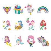 ราคา Big Gem 5D Diamond Painting Kit Cute Mermaid Princess Unicorn Dinosaur Diamond Stickers Paint by Numbers Art Craft For Kids Gift (15798487676)