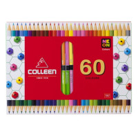 ราคา สีไม้คอลลีน Colleen สีไม้ ดินสอสี ดินสอสีไม้ รุ่น 2 หัว 12 สี 34 สี 36 สี 48 สี เเละ 60 สี (18690516870)
