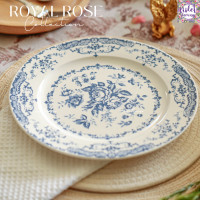 ราคา Violet Flamingo จานเซรามิครุ่น Royal Rose จานขนมขนาด 8 นิ้ว ลายกุหลาบ มี 3 สี จานสไตล์ยุโรป เข้าไมโครเวฟได้ (22116369481)