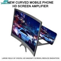 ราคา 100 ของแท้ 2024New หน้าจอโทรศัพท์3D ขนาด12นิ้วอุปกรณ์ขยายสัญญาณภาพวิดีโอแว่นขยาย HD พกพาได้โทรศัพท์มือถือเลนส์โค้ง (21305190880)