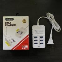ราคา 6 Port USB Fast Charger with Power Cord Wall Charger for Universal Mobile Phone US Plug (21334178989)