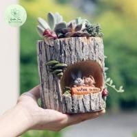 ราคา Log Animal House Resin Pot กระถางขอนไม้ กระถางเรซิน กระถางเล็ก กระถางไม้อวบน้ำ กระถางกระบองเพชร กระถางต้นไม้ ขอนไ (7430744978)