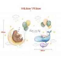 ราคา สติ๊กเกอร์สัตว์ สติกเกอร์ติดผนัง ลายการ์ตูน ส่งจากไทย วอลเปเปอร์ กล้องเด็ก sticker หมา แมว สวนสัตว์ (17342751520)