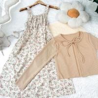 ราคา ส่งฟรี New เดรสพร้อมเสื้อคลุม แบบยาววว (20249791912)