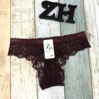 ราคา กางเกงชั้นในจีสตริงลูกไม้ด้านหลังผูกโบว์ ผ้านิ่มใส่สบาย ZH 1935 (21365120140)