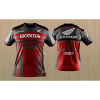 ราคา เสื้อยืด HONDA 2567 บุรุษเสื้อแฟชั่นระบายอากาศแขนสั้นรถยนต์ยี่ห้อเสื้อยืดฤดูร้อนสบาย ๆ กีฬาเสื้อผ้าหัวรถจักรกลางแจ้ง (22120808100)