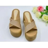 ราคา พร้อมส่ง รองเท้าส้นเตารีดหน้าสวมไขว้กากเพชร ส้นสูง 3 5 นิ้ว (22019256322)