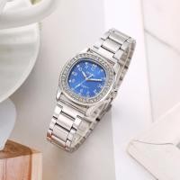 ราคา นาฬิกาผู้หญิง SENKQ แฟชั่น กันน้ํา สีเงิน พร้อมแหวนเพชร หน้าปัด 5 สี รุ่น SSS33 (22491212979)