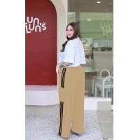 ราคา A5 คาโก้แทบ กางเกงคาโก้ขายาว มีแถบ ผ้าวูลเวฟ พร้อมส่ง (22012446018)