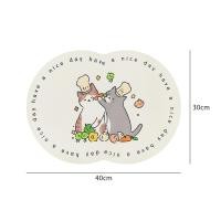 ราคา แผ่นรองจาน หนัง PU กันน้ํา แผ่นรองแก้ว ที่รองจาน ที่รองแก้ว กันน้ํามัน หนังPU ลายการ์ตูนน้องแมว ทนความร้อน (22542483326)