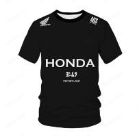 ราคา เสื้อยืด HONDA 2567 บุรุษเสื้อแฟชั่นระบายอากาศแขนสั้นรถยนต์ยี่ห้อเสื้อยืดฤดูร้อนสบาย ๆ กีฬาเสื้อผ้าหัวรถจักรกลางแจ้ง (22120808200)