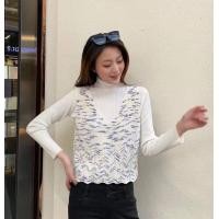 ราคา ส่งไวจากไทย AL CF 358 เสื้อไหมพรม เสื้อกั๊กไหมพรม สีรุ้ง สีสวยน่ารัก (6161346140)