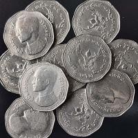 ราคา เหรียญ 5 บาท 9 เหลี่ยม หลังพระครุฑพ่าห์ 2515 ผ่านใช้ เหรียญครุฑเก้าเหลี่ยม คัดสวย (19667374529)
