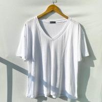 ราคา Chewa Online Store เสื้อยืด คอวี เสื้อผ้า สาวอวบ ผ้าสลาฟ ใส่สบาย V5 (21267292085)