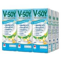 ราคา วีซอย น้ำนมถั่วเหลืองแคลเซียมสูง 50 รสจืด 230มล x 9 กล่อง (10613669887)