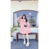 ราคา เดรสคอกลมปลาย แขนจั๊มกระดุมสามเม็ด (21760861758)