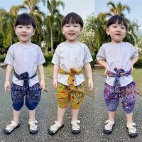 ราคา ชุดไทยเด็กผู้ชาย ใส่ทำบุญ ชุดไทยลายช้าง (21742445859)