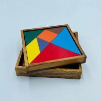 ราคา แทนแกรม7 ชิ้น เกมไม้แทนแกรม Folding Double Tangram with card ของเล่นไม้ เกมส์ไม้ ฝึกสมอง ตัวต่อไม้ เสริมพัฒนาการ wooden jigsaw puzzles (16837743874)