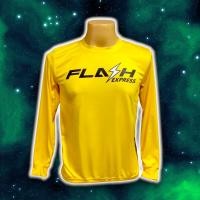 ราคา เสื้อยืดสกรีนลาย FLASH มี3สีขาว ดำ เหลือง ผ้าไมโครโพลีเอสเตอร์ ผ้าดีนุ่มลื่น แห้งไว ไม่อับชื้น (22237508867)