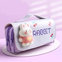ราคา พร้อมส่งกล่องดินสอ กระเป๋าดินสอหูหิ้วลายนูน 3D ลายการ์ตูน บีบได้น่ารัก จุเยอะ (16528569657)