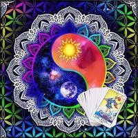 ราคา ไพ่ทาโรต์ผ้าปูโต๊ะผ้าปูโต๊ะผืนผ้าใบ Oracles Divinations อุปกรณ์เสริมเกมกระดาน (22089311524)