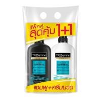 ราคา แพ็คคู่ Tresemme เทรซาเม่ แชมพู ครีมนวด370 มล ยาสระผม แข็งแรง เรียบลื่น ลดผมชี้ฟู 2PCS (22238733366)