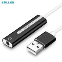 ราคา USB External Sound Card Adapter 3 5MM Audio Jack Adapter USB Aux Stereo Converter External Sound Card For Laptops Desktops (22257635015)