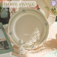 ราคา Violet Flamingo จานเซรามิครุ่น Floral Vintage จานลายดอกไม้สไตล์วินเทจ เข้าไมโครเวฟได้ (22419352014)