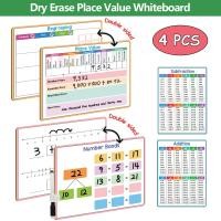 ราคา แบบฝึกหัด คิดเลขเร็ว Learning Mathematics Chart Dry Erase White Board Game Addition Subtraction Place Value Number Line Practice Cards with Erasable Marker Time Table Calculation Techniques Math Skill
