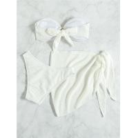 ราคา ชุดว่ายน้ำ3ชิ้น set bikini เกาะอก white เซ็กซี่ มีฟองน้ำ พร้อมส่ง S2438 (21904448421)
