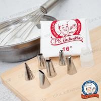 ราคา CPK Kitchenklass ถุงบีบครีมแบบผ้าพร้อมหัวแต่งเค้ก 6 หัว และ ที่ล็อคหัวแต่งเค้ก ขนาด 16 นิ้ว ถุงบีบ ถุงผ้าแต่งหน้าเค้ก ถุงบีบแต่งหน้าเค้ก ใช้ซ้ำได้ ถุงบีบไส้ขนม ถุงแต่งหน้าเค้ก Piping Pastry Bag (15013