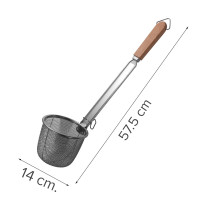 ราคา ที่ลวกก๋วยเตี๋ยว ที่ลวกเส้น ไม้ลวกก๋วยเตี๋ยว กระชอนลวกก๋วยเตี๋ยว ตะกร้อลวกเส้น ที่ลวกก๋วยเตี๋ยว ลวกเส้น ไม้ลวก กระชอนลวกสแตนเลสด้ามไม้อย่างดี (22384068578)