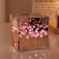 ราคา Cozy Corners โคมไฟตั้งโต๊ะ รูปดอกทิวลิป โคมไฟทิวลิป กระจกทิวลิป โคมไฟตกแต่งห้องนอนของขวัญวันเกิด DIY ดอกทิวลิปแฮนด์เมด โคมไฟตั้งโต๊ะตกแต่งห้องนอนของขวัญวันหยุด (22519909529)
