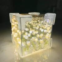 ราคา Cozy Corners โคมไฟตั้งโต๊ะ รูปดอกทิวลิป โคมไฟทิวลิป กระจกทิวลิป โคมไฟตกแต่งห้องนอนของขวัญวันเกิด DIY ดอกทิวลิปแฮนด์เมด โคมไฟตั้งโต๊ะตกแต่งห้องนอนของขวัญวันหยุด (22519909530)