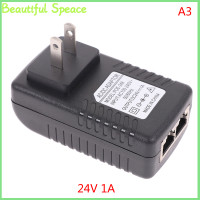 ราคา Beautiful AC 110V 240V ถึง DC 12V 15V 24V 48V 0 5A 1A PoE Injector Power Adapter (22101317503)