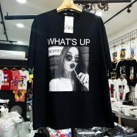 ราคา Zara 2024 เสื้อยืดโอเวอร์ไซส์ป้าย zara ผ้า Cotton S 5XL (22574140745)