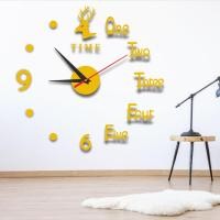 ราคา DIY นาฬิกาแขวนผนังดิจิตอลนาฬิกาอะคริลิคติดผนังส่องสว่างแบบไร้กรอบสำหรับเครื่องตกแต่งฝาผนังสำนักงานบ้าน1ชุด (22269012466)