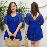 ราคา ชุดว่ายน้ำสาวอวบ ชุดเซ็ต 2 ชิ้น 3XL 5XL พรางหุ่น มีกางเกง ฟองน้ำ ชุดไปเที่ยว 092912 EL swimming suit chubby (22209133866)