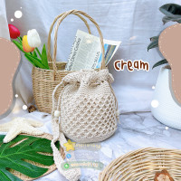 ราคา BBS Made in Thailand กระเป๋าถักแฮนด์เมด 100 Crochet Crossbody Bag minimal color tone ก้นกลม คุมโทนสไตล์มินิมอล (8449380035)