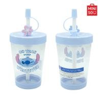 ราคา MINISO แก้วน้ำพลาสติก พร้อมหลอด Disney Lilo Stitch Collection 535mL (22360487638)