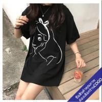 ราคา New พร้อมส่ง เสื้อยืดโอเวอร์ไซส์ผู้หญิง oversize เสื้อผ้าแฟชั่นสาวอวบอ้วน เสื้อยืดสกรีนลายการ์ตูน มินิมอล สไตล์เกาหลีน่ารัก (21269054708)