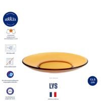 ราคา จาน Lys 13 cm สีเหลือง Amber จานรองแก้ว จานขนม Duralex Lys Amber Saucer (22614923191)