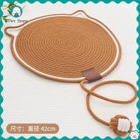 ราคา Woven Cotton Cord Cat Scratch Mat Self Hi Ball Sleeping Mat Washable Magic Catch Cat Claw Mat Cat Toy (22269818488)